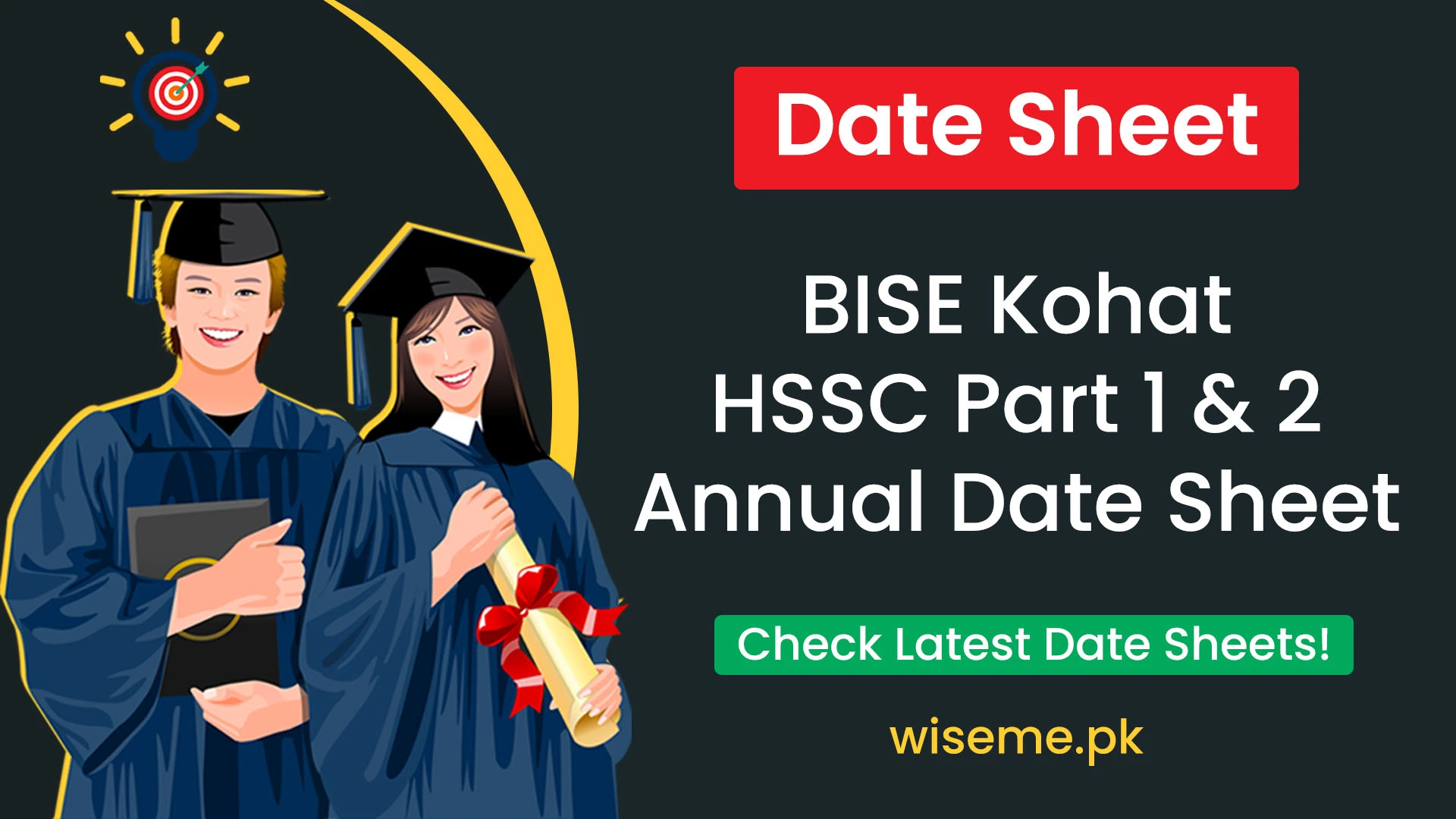 BISE Kohat HSSC Part 1 & 2 Annual Date Sheet 2024 Kohat Board Revised FA and FSc Date Sheet